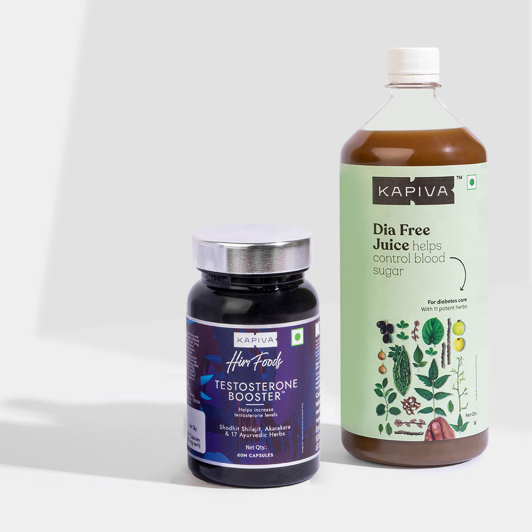 Testosterone Booster Capsules & Dia Free Juice Combo