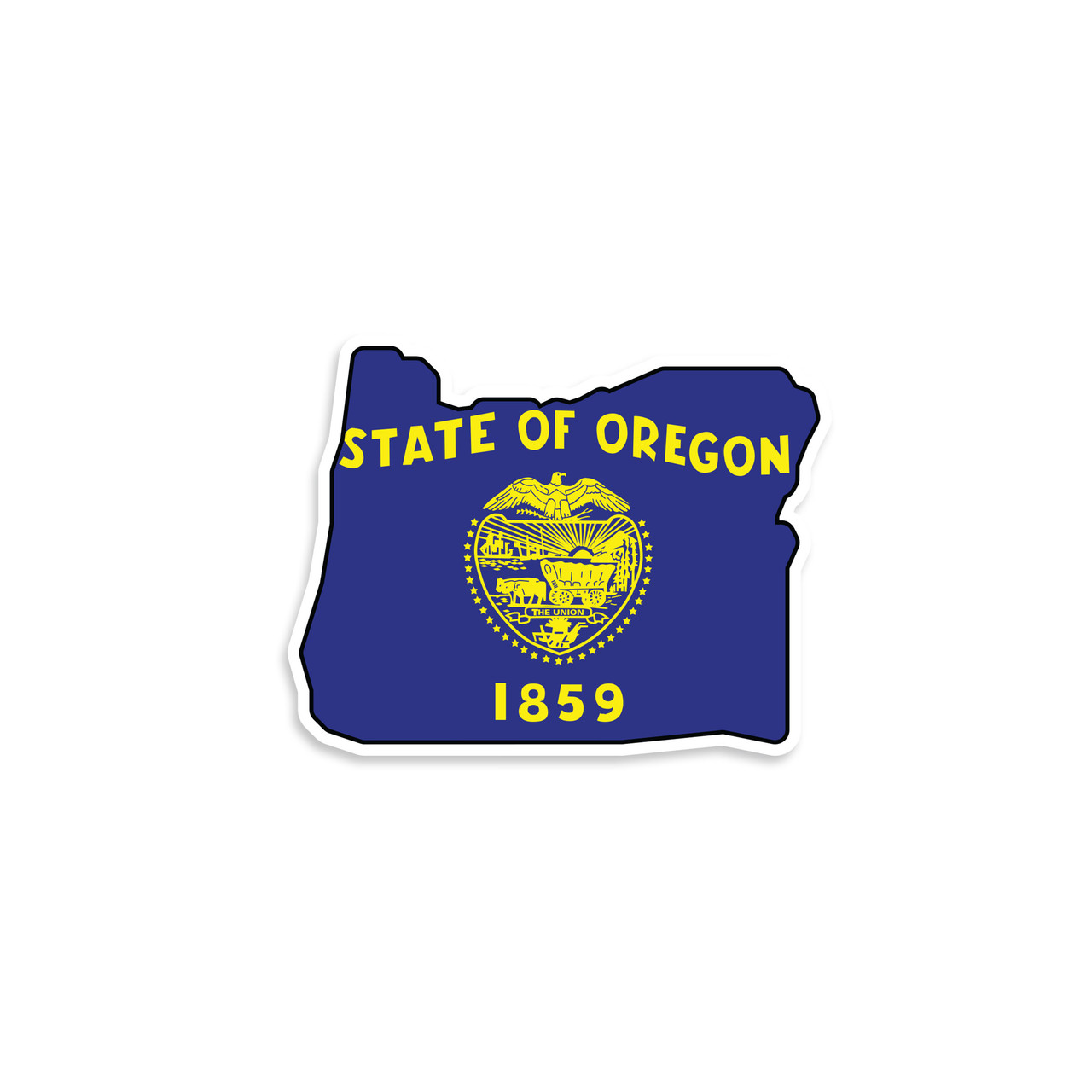 Oregon State Flag Mini Sticker