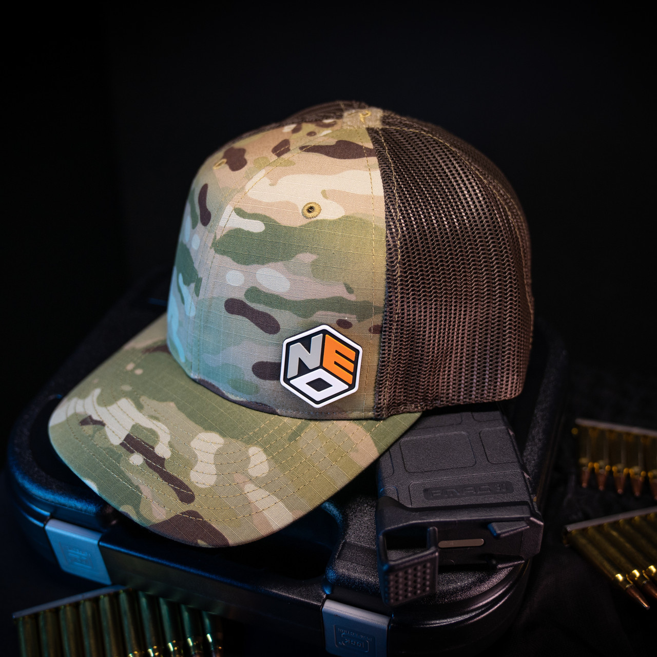 Build A Tactical Cap - Choose Hat & 2 Patches, Multicam Mesh