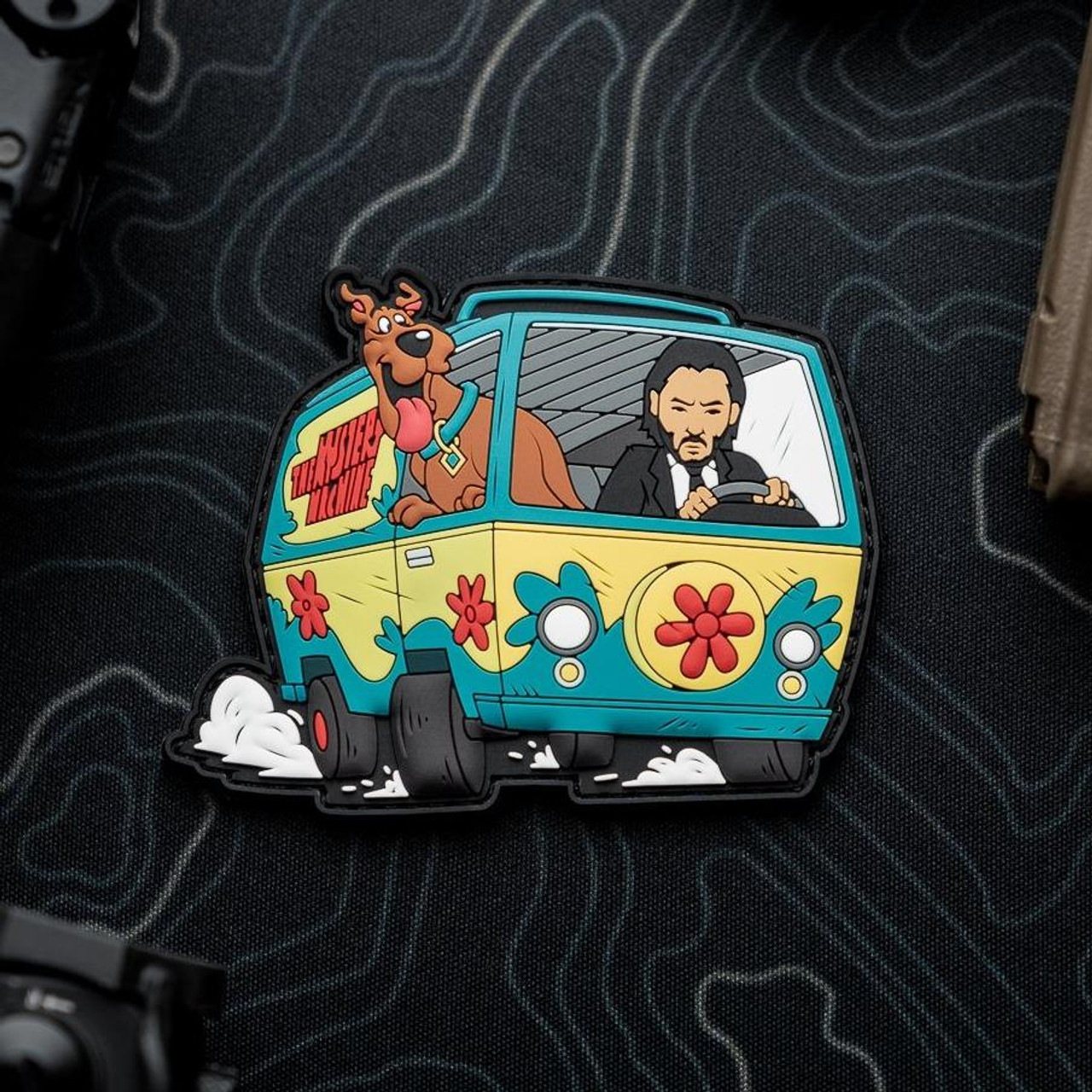 John Wick Morale Patches Scooby Mystery Machine Mashup PVC