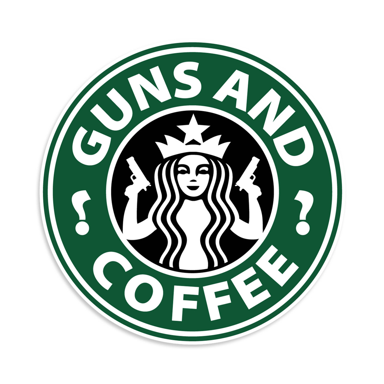 Best Stickers Online - Guns And Coffee Vinyl Sticker