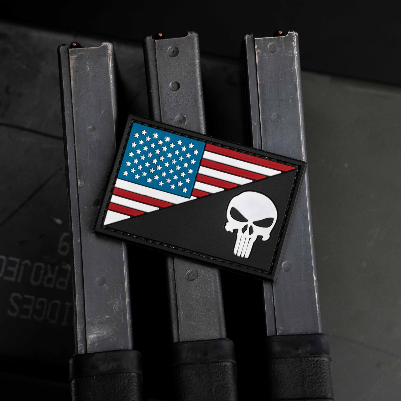 US Flag Split Punisher PVC Morale Patch - NEO Tactical Gear