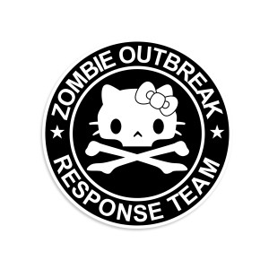 Zombie Outbreak Response Team Kitty Sticker