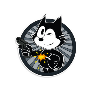 Felix The Cat Vault Boy Mashup Sticker