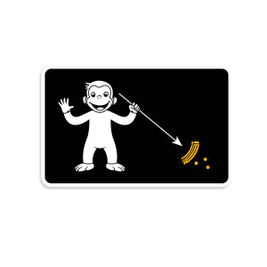 Curious George Blackbeard Parody Vinyl Sticker Curious George Blackbeard Parody Vinyl Sticker