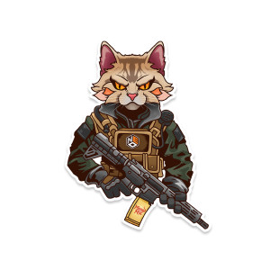 Karma Is a Cat Sticker Karma Is a Cat Sticker