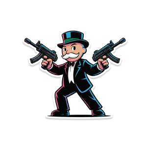 Gangster Monopoly Sticker – funny rich uncle parody vinyl decal Gangster Monopoly Sticker – funny rich uncle parody vinyl decal