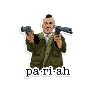 Pariah Series Taxi Driver Travis Bickle Sticker Pariah Series Taxi Driver Travis Bickle Sticker
