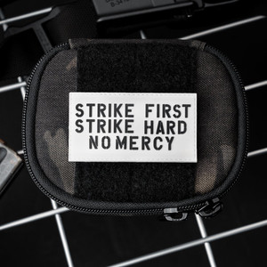 Cobra Kai Strike First Strike Hard No Mercy PVC Patch Cobra Kai Strike First Strike Hard No Mercy PVC Patch