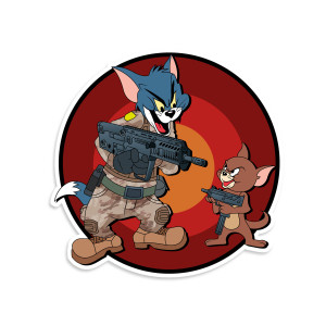 Tactical Tom & Jerry Vinyl Sticker Tactical Tom & Jerry Vinyl Sticker