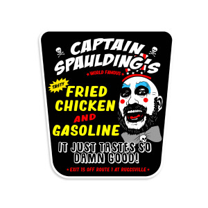 Captain Spaulding Fried Chicken And Gasoline Vinyl Sticker