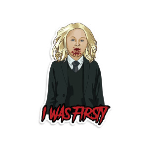 I Was Firsty Holden Lowe American Horror Story Vinyl Sticker