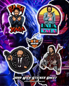 John Wick Sticker Sheet