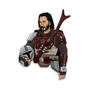 Mandalorian Wick Mashup Vinyl Sticker Mandalorian Wick Mashup Vinyl Sticker