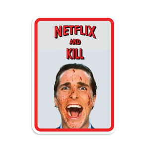 Netflix And Kill American Psycho Vinyl Sticker