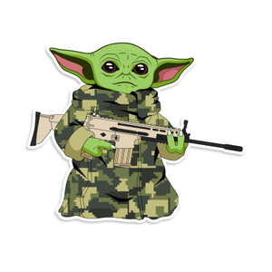 The Tactical Child Baby Yoda Vinyl Sticker The Tactical Child Baby Yoda Vinyl Sticker