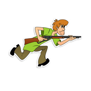 Somewhat Tactical Shaggy Vinyl Sticker