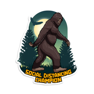 Social Distancing Champion Vinyl Sticker