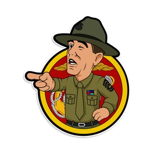 Gunnery Sergeant Hartman Vault Boy Mashup Vinyl Sticker