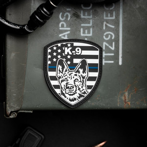 K-9 Thin Blue Line PVC Morale Patch