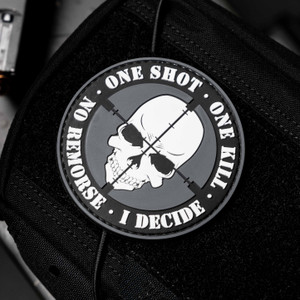 G-Force Isis Slayer Knife & Skull PVC Morale Patch in Black | ISIS-BK