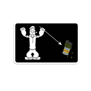 Popeye Blackbeard Sticker Popeye Blackbeard Sticker