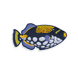 Clown Triggerfish Sticker Clown Triggerfish Sticker