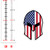 US Flag Spartan Helmet Sticker