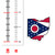 Ohio State Flag Mini Sticker
