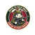 Born to dilly dally rabbit sticker with vintage circular badge design