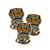 Set of three funny dark humor stickers with rope duct tape and shovel design and sarcastic quote about "one of those days"