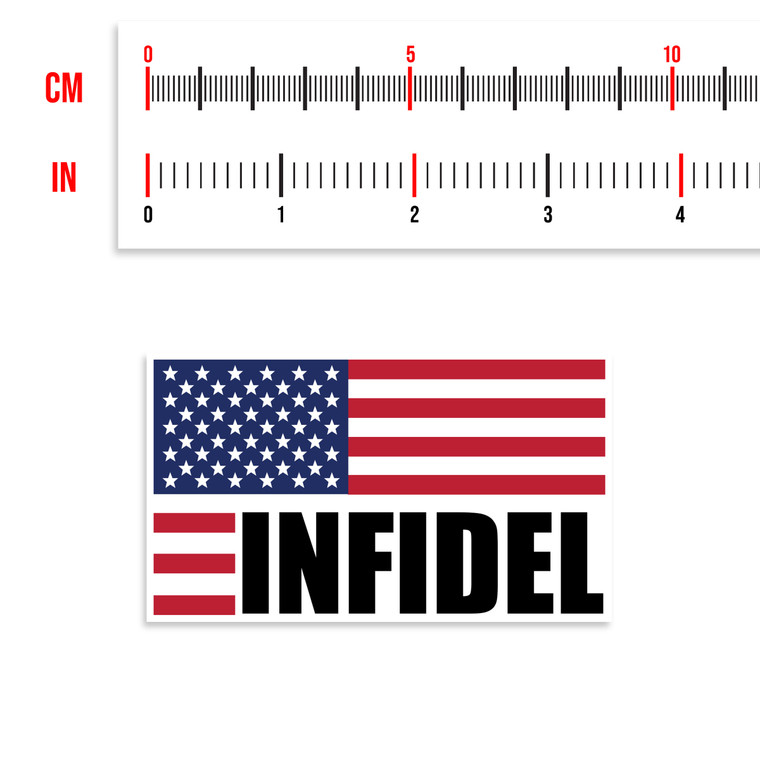 US Flag Infidel Sticker