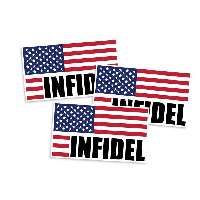 US Flag Infidel Sticker