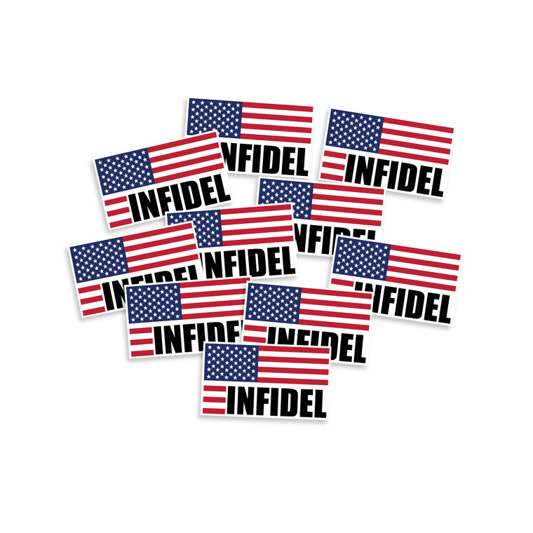 US Flag Infidel Sticker