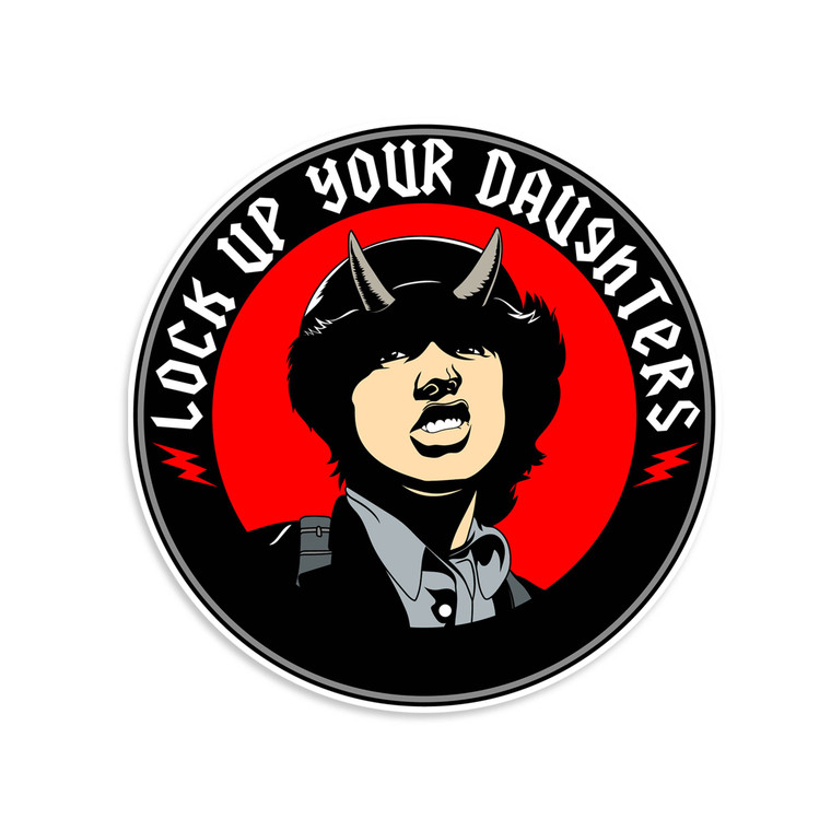 Lock Up Your Daughters Angus Young Vinyl Sticker