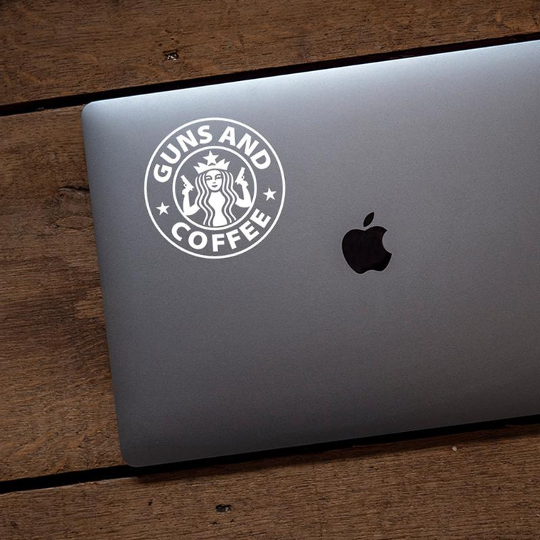 Guns And Coffee Transfer Decal - SALE