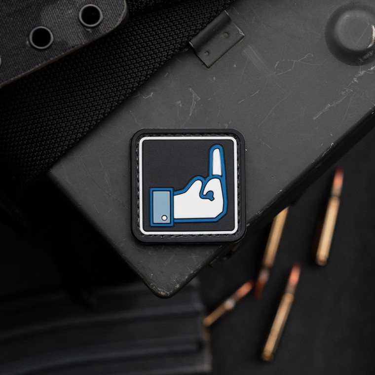 Facebook Fuck You Middle Finger PVC Morale Patch