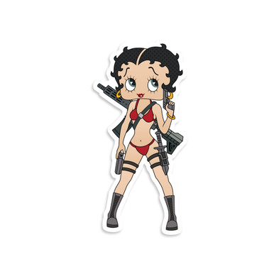 Tactical Betty Boop Sticker