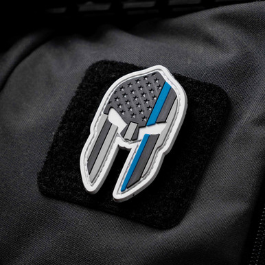 Molon Labe Police Thin Blue Line Spartan Helmet Lapel Pin – Enamel Alloy, Trade Winds