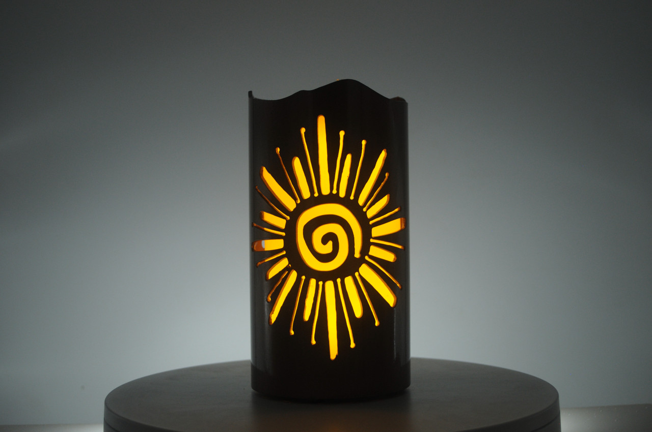 Spiral Sun luminary made in USA by Arizona Tube Art