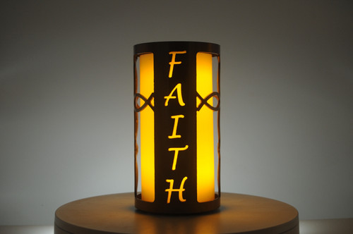 Faith - Metal Candle Holder Luminary