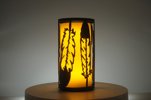 Feathers - Metal Candle Holder Luminary