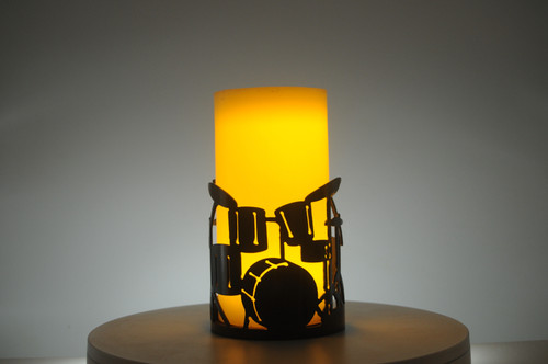 Drum Set - Metal Candle Holder Luminary