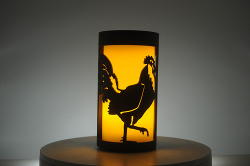 Rooster - Metal Candle Holder Luminary