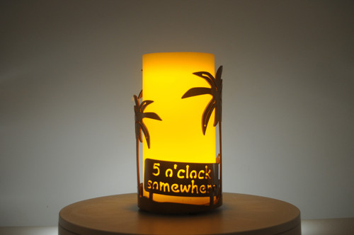 5 oClock Somewhere - Metal Candle Holder Luminary