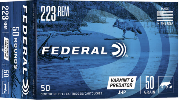 Federal Varmint & Pest | .223 REM, 50 Round (50GR JHP)