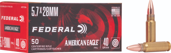 Federal American Eagle | 5.7x28mm, 50 Rounds (40GR FMJ)