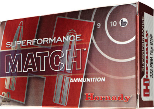 Hornady Superformance Match | .223 Rem,  20 Rounds (75GR BTHP)