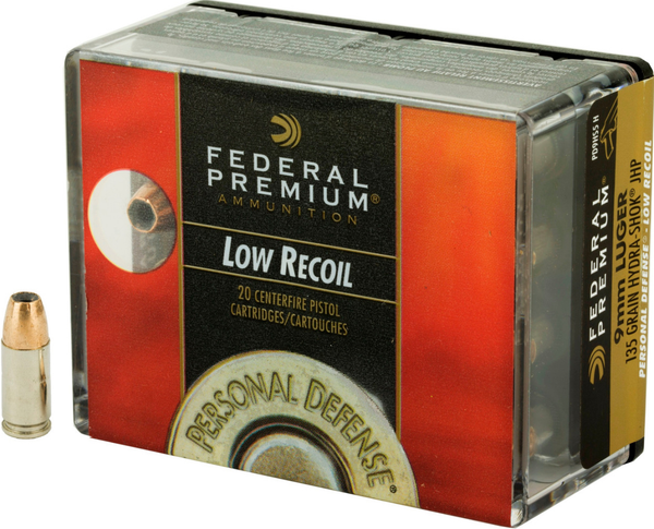 Federal Premium Personal Defense | 9mm, 20 Rounds (135GR Hydra-Shok JHP)
