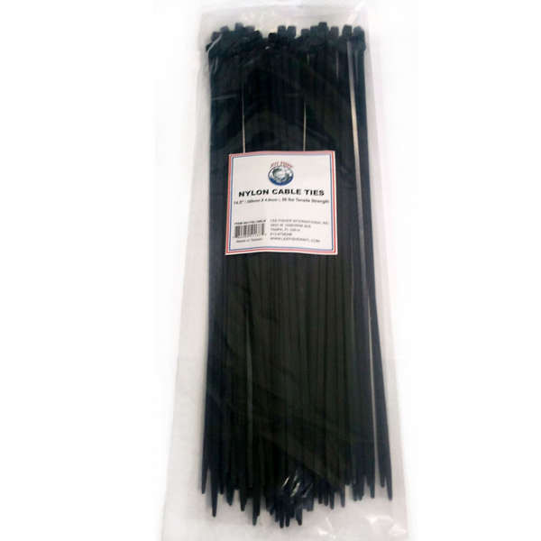 Joy Fish 14" Cable Ties, 50lb, Black